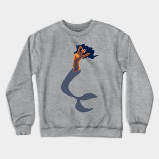 orange blue mermaid Crewneck Sweatshirt